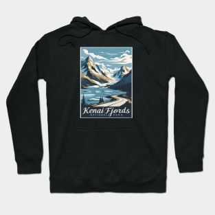 Retro Kenai Fjords National Park Alaska Tourist Souvenir Hoodie